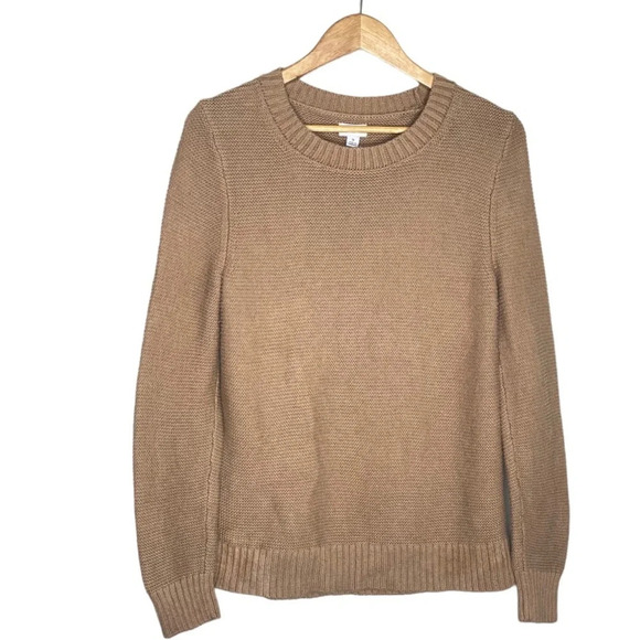 J. Crew Factory Tan Wool Blend Classic Crewneck Sweater Size Small - Picture 2 of 11